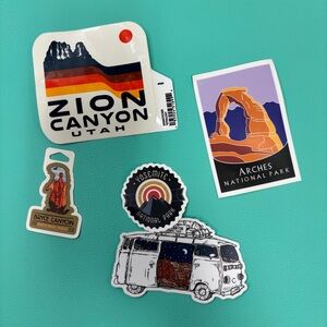 National Parks Stickers Bundle of 5